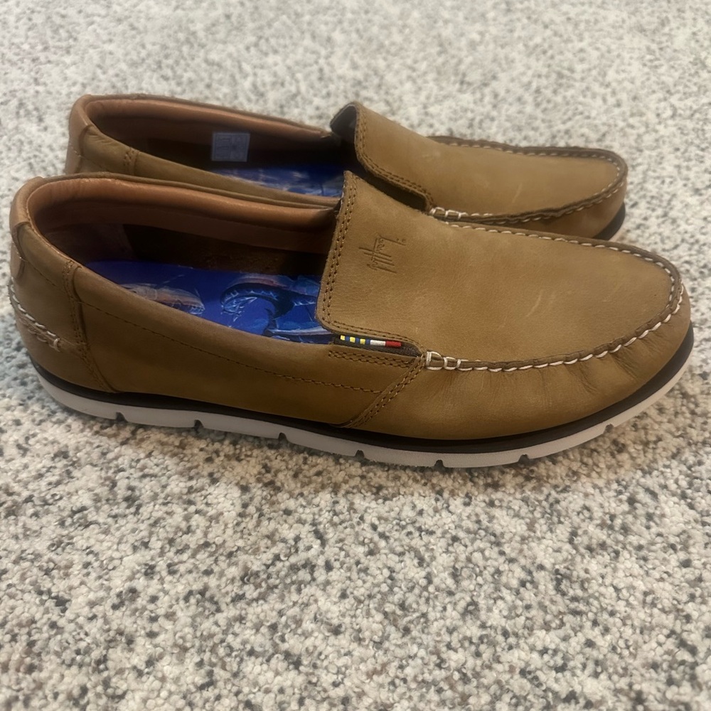 Guy Harvey Men's Brown Loafers size 10.5